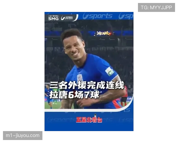 上海申花拉唐六轮7球登顶射手榜 外援前锋状态持续火热